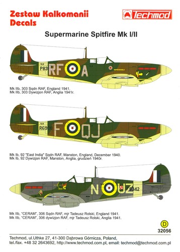 Techmod decals 32 - decals, 1/32